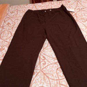 Plus brown wide leg slacks